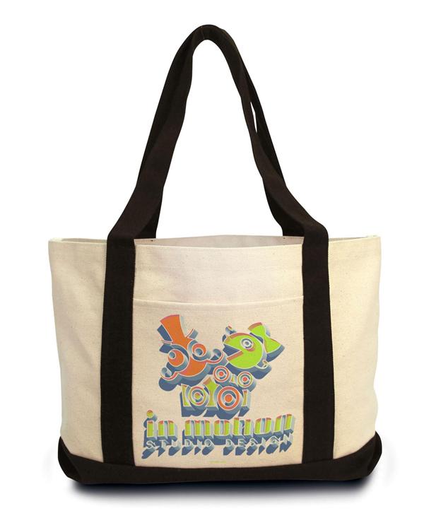 Liberty Bags - 10 Ounce Gusseted Cotton Canvas Tote with Colored Handle